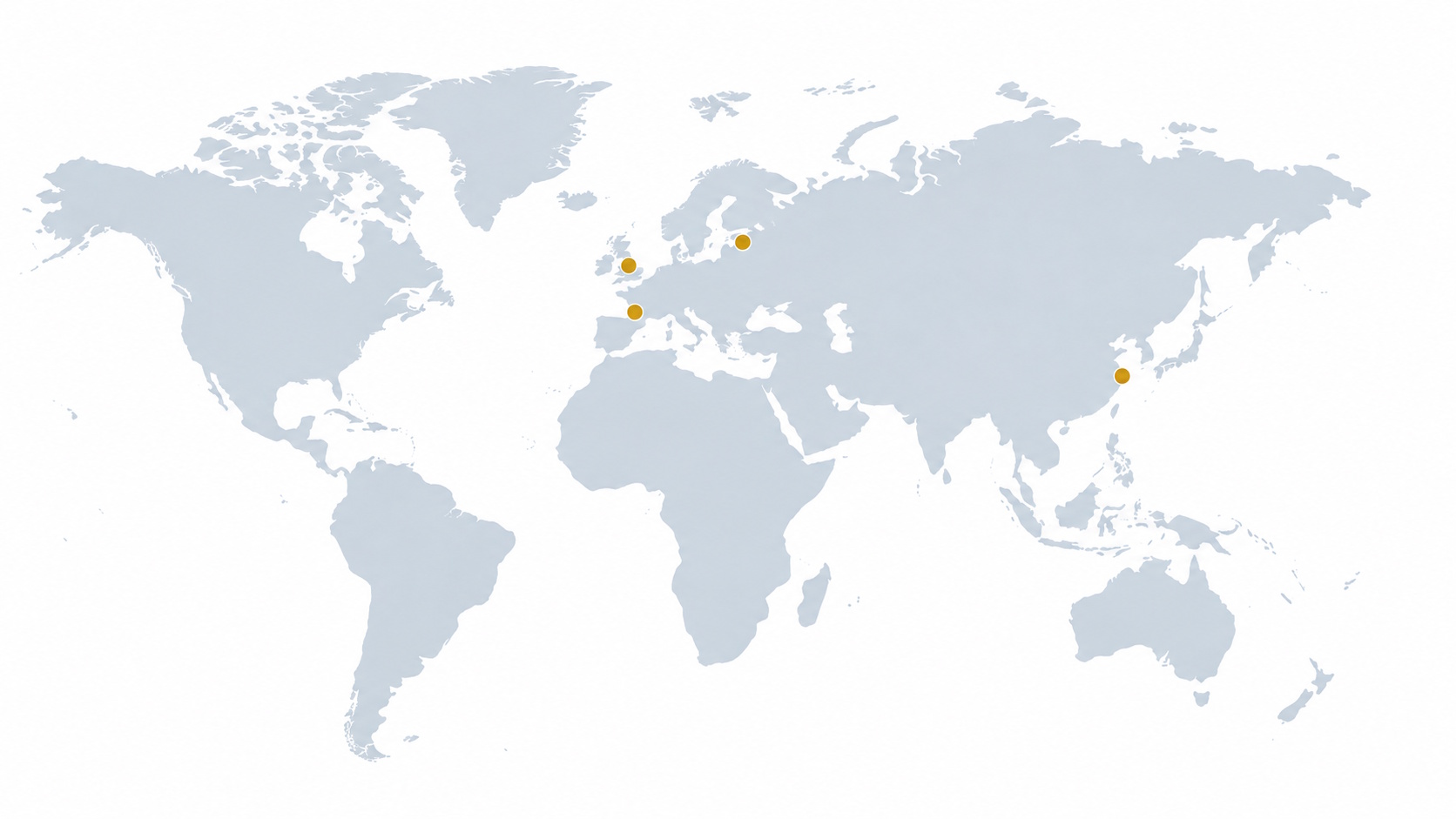 ASC sourcing network with locations in the UK, France, Latvia and China